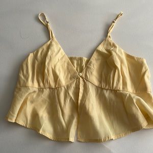 PACSUN yellow tank with one button in front size m